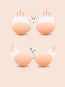 Silicone Push-Up Bra, Women's Super Sticky Silicone Invisible Bra, Wedding Bra, Reusable - Apricot - View 7