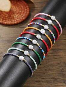 1pc Adjustable Bohemian Style Colorful Beaded Friendship Bracelet For Teens, Suitable For Daily Wear Or Gifts - Multicolor - View 2