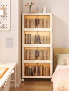 1pc 2-5 Layers Removable Folding Storage Box, Closet Organizer/Bedroom Closet/Portable Closet, Milk Powder Cans/Diapers/Toys/Clothes/Blankets/Books/Snack Storage Boxes, Suitable For Kitchen/Living Room/Bedroom/Dormitory/Rental House