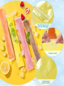 10/50pcs Disposable Ice Popsicle Mold Bags Freezer Tubes With A Funnel With Zip Seals For Healthy Snacks,Yogurt Sticks,Juice & Fruit Smoothies,Ice Candy Pops