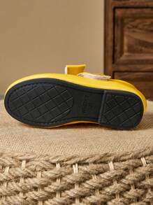 1 Paio di scarpe da principessa in pelle per ragazze, con punta tonda, fiocco plaid, in morbida pelle, scarpe da cerimonia, carine e alla moda per la scuola o l'ufficio, con tacco piatto