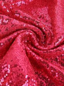 1pc Sparkly Embroidered Sequin Fabric Piece, Precut DIY Material For Dress, Wedding Gown, Bag, Tablecloth, Wedding Party Decor