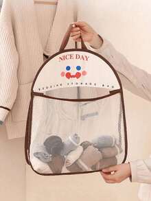 4pcs Hanging Mesh Storage Bag, Polyester Breathable & Washable Laundry Organizer, Wall-Mounted Underwear & Socks Sorting Pouch Laundry Bag Bathroom Organizer Bathroom Bedroom Home Kitchen Organization Closet Organizer School Dorm Essentials Clothes Organizer College