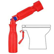 1pc Red Toilet Seat Stabilizer Tool | One-Tighten Anti-Slip Grip For Wobbly Toilets | No Tools Needed, Rust-Resistant Design | DIY Bathroom Repair Essential