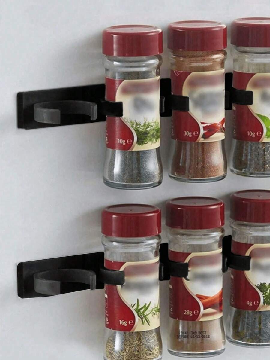 1 pièce/2 pièces Étagère murale de rangement pour bocaux à épices