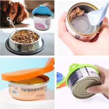 1 pezzo - Coperchio in silicone sigillante per barattoli di cibo per animali domestici, di colore casuale, con chiusura a pressione anti-muffa e impermeabile, utensile universale per la conservazione degli alimenti per frigoriferi/credenze