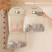 New Simple Storage Hanging Bag, Multi-Layer Wardrobe Hanging Underwear Organizer Bag, Wall-Mounted Dorm Storage - Multicolor - View 4