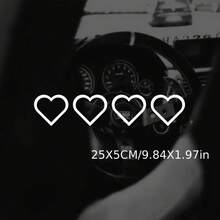 1 件心形贴纸，卡通主题，光面，自粘闪光爱心图案，适用于汽车、塑料表面、单玻璃装饰、电动自行车、摩托车 - 均碼 - 查看 2