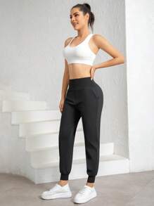 Women'S High Waist Ice Silk Joggers Pants Non Tight Sports Casual Pants Lightweight Athletic Pants For Workout, Yoga, Running Tights