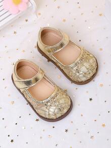 Beautiful Girls' Mesh Flat Sole Shallow Shoes For Spring/Summer - Gold - View 3