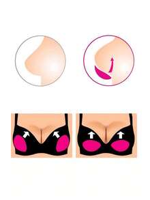 1 Pair Women's Bikini Bra Foam Padding Inserts, With Adhesive Design - Apricot - View 6