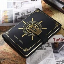 Diário Vintage com Cadeado, Caderno de Estudante, Diário Trancado para Mulheres e Homens Tamanho A5, Diário Trancado para Adultos, Diário de Viagem para Escrever