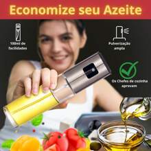 1 pièce Bouteille pulvérisateur d'huile en verre transparent et acier inoxydable, design minimaliste moderne pour la cuisine. Bouteille de pulvérisation d'huile pour le barbecue, la salade et la cuisson.