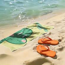 Personalized Beach Towel With Name Or Letter Combination - Super Absorbent & Microfiber Bathroom & Pool Towel, Suitable For Teens And Adults, Quick-Dry Soft Beach Towel With Cartoon Design, Ideal Gift For Boys And Girls Bathroom Decor Summer Travel Essentials Travel Accessories Beach Essentials