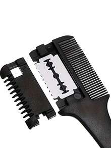 1 件理发剪刀 + 10 个刀片，双面打薄梳。家用理发剃须刀。打薄和修剪头发。成人梳子。理发工具。女士打薄梳。刘海修剪工具。 - 彩色 - 查看 2