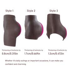 1 pezzo di Mutande modellanti in silicone con imbottitura per il sedere, di colore nero africano, ad alta elasticità e indossabili, per esaltare le curve del corpo e la sicurezza di sé.