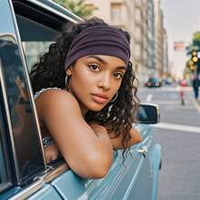 Wide Headbands For Women Stretch Headband Boho Head Bands Women's Hair Band Turban Workout Hairband Accessories - Coffee - View 5