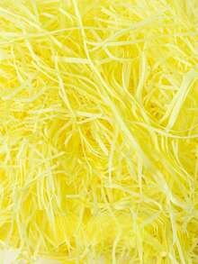 100克拉菲草纸，礼品填充物，可重复使用拉菲草纸，不褪色，适合情人节 - 黃色 - 查看 7