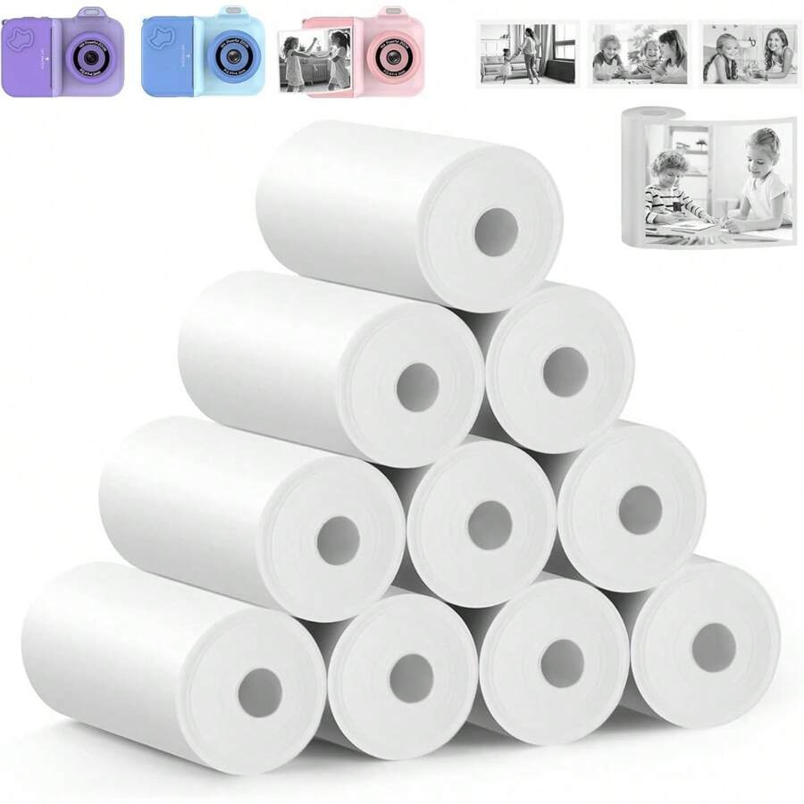 Papel térmico para impresión instantánea, sin necesidad de tinta, para cámaras instantáneas portátiles, compatible con la mayoría de cámaras instantáneas mini de 56 mm / 57 mm / 2 pulgadas