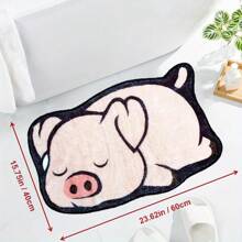 [Niedlicher Ferkel Badezimmermatte] Schnell trocknende, superabsorbierende, niedliche Ferkel Badezimmermatte - rutschfester Bodenvorleger für Wohndekoration, Badezimmer Dekoration, Outdoor Fußmatte, Türmatte, Sommerteppich, Badezimmer Zubehör, Rückkehr zur Schule