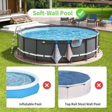 1/2 pièces Support de tige de piscine réglable - en plastique, idéal pour les piscines hors-sol, comprend le filet de piscine et les accessoires de crochet de brosse. Accessoires de piscine | Support réglable | Construction en plastique, support de tige de piscine sécurisé et fiable. Accessoires de piscine, articles de plage essentiels, accessoires de plage, flotteur de piscine