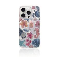 1pc Starfish Turtle Pearl Seahorse Shell Ocean Style Fashionable Minimalist Semi-Transparent Cute Cartoon Marine Creature Water Wave Pattern Asymmetrical Ripple IMD Shockproof Silver Gradient Laser Holographic Shiny Artistic Phone Case Compatible With Apple//OPPO/VIVO/Honor//Redmi/Transsion Phones