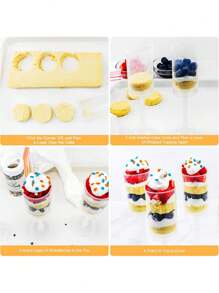 2pcs/12pcs/24pcs-Cake Push-Pull Container With Lid, Reusable Cake Pop Shooter, Ice Cream Cupcake Collection Container For Cupcake Bakery, Confetti Wedding, Birthday Party Dessert Table