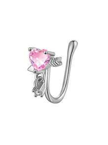 Edelstahl Hufeisen Nasenringe, Septum Ringe, doppelköpfige Ohrknorpel Manschetten mit kubischem Zirkoniaeinheit mit Innengewinde, Augenbrauen, Lippen, Spiral Piercing Schmuck, geeignet für Männer und Frauen