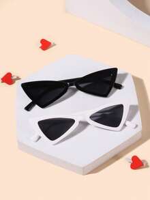 2pcs Children's 4-10Y Cat Eye Shaped Fashionable Full Frame Fashion Glasses, Suitable For Outdoor Activities And Gifts, Spring New Arrival - Multicolor - View 11