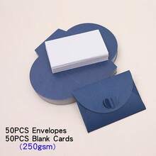 100pcs, 50pcs Small Envelopes With 50pcs Blank Cards, Pearlescent & Sturdy Mini Envelopes, DIY Blank Cards For Greeting, Suitable For Wedding, Birthday, Party, Valentine's Day, Christmas, Invitation - Multicolor - View 8