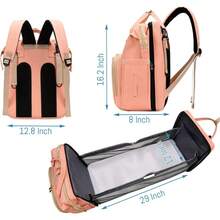 Mochila multifuncional de gran capacidad para maternidad y bebé,navidad - Rosa - Ver 6