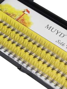 Faux cils 10D, 3 rangées (60 faisceaux) Boucle russe naturelle de haute qualité, douce et facile à transporter, convient pour le maquillage quotidien DIY des cils