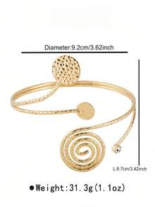 1pc Ladies' Armband, Simple Hollow Metal Butterfly Flower Opening Armband, Fashionable And Versatile Asymmetrical Armband - Multicolor - View 10