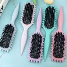 1PC New Upgrade Curl Defining Brush, Curly Hair Brush With And Special Design, Curl Define Styling Brush Especially For Curly Hair, Shaping And Defining Curls For Women Men To Reduce Pulling And Curl Separation - Multicolor - View 2