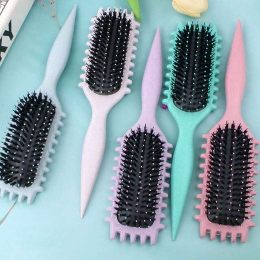 1PC New Upgrade Curl Defining Brush, Curly Hair Brush With And Special Design, Curl Define Styling Brush Especially For Curly Hair, Shaping And Defining Curls For Women Men To Reduce Pulling And Curl Separation