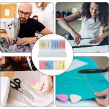 1 Set Of 10pcs Triangle Tailor Chalk, Sewing Accessories Multi-Color Edge Fabric Marking Tools For Precise Crafting, Suitable For Sewing, Embroidery, Makeup, Marking & Colorful Creation - Comes With Durable Plastic Storage Box For Easy Organization (Random Colors)