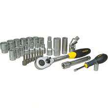 Satin Socket Wrench, Silver, 1/2-Inch, Set Of 30 Piece - 1 - View 2