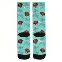 1 Pair Of New Puppy Custom Socks, Couple Custom Socks, Graduation Gift, Fun Turtlenecks Custom Socks As Men's Gifts, Sports Socks, Custom Sports Socks, Birthday Custom Gifts, As Valentine's Day Gifts