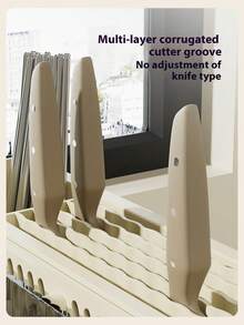 Knife Holder Organizer. All-In-One Kitchen Countertop Chopstick Knife Holder And Cutting Board. Storage Rack. Multi-Functional Draining Knife Rack