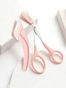 1 Set Eyebrow Razor, Crescent Eyebrow Trimmer With Comb, Eyebrow Grooming Kit, Makeup Tools, Facial Hair Trimmer, Shaver - Multicolor - View 10