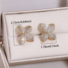 1 对优雅奢华女士耳环，适合宴会、婚礼和派对佩戴 - T41204-EH - 查看 5