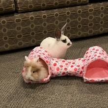 1 件套仓鼠窝带树枝，豚鼠隐蔽屋，柔软温暖的隧道隐蔽别墅，适合所有季节的小型宠物