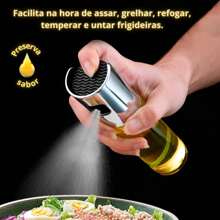 1 pièce Bouteille pulvérisateur d'huile en verre transparent et acier inoxydable, design minimaliste moderne pour la cuisine. Bouteille de pulvérisation d'huile pour le barbecue, la salade et la cuisson.