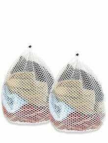 Drawstring Laundry Bag, Fine Mesh Machine Wash Special Protective Washing Bag, Thickened Mesh Bag, Laundry Mesh Bag Drawstring, Oversized Mesh Laundry Bag, With Drawstring Closure - Polyester Material, Machine Washable, Suitable For Delicate Clothes And Outdoor Use - Coarse hole - View 9