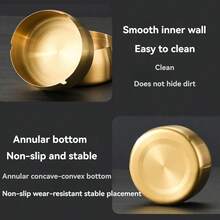 1 Peça Cinzeiro de Aço Inoxidável, Hotel Lar, Sala de Estar Dourada, Anticorrosivo Reforçado, Cinzeiro Nicho, Bar, Restaurante