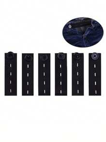 1/2/5 piezas Hebilla extensora para la cintura, extensión elástica ajustable para pantalones, botón elástico para pantalones de maternidad