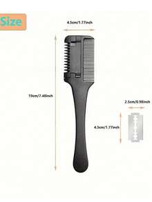 1 件理发剪刀 + 10 个刀片，双面打薄梳。家用理发剃须刀。打薄和修剪头发。成人梳子。理发工具。女士打薄梳。刘海修剪工具。 - 彩色 - 查看 7