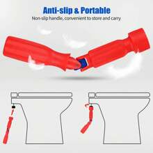 1pc Red Toilet Seat Stabilizer Tool | One-Tighten Anti-Slip Grip For Wobbly Toilets | No Tools Needed, Rust-Resistant Design | DIY Bathroom Repair Essential