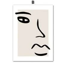 1pc Modern Abstract Line Girl Body Face Living Room Decor Black White Posters Canvas Painting Home Wall Arts No Frame - Multicolor - View 15