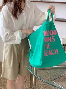 Fashion Versatile Essential Women's Shoulder Bag For Commuting And Travel Large Capacity Letter Tote Bag